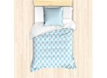 Abakuhaus Set Copripiumino Per Letto Singolo, Neve Invernale, Antiacaro, Adatto A Chi Soffre Di Allergie, Con Federa, 135 Cm X 200 Cm - 80 X 80 Cm, Azzurro Cielo