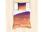 Abakuhaus Set Copripiumino Naturale Per Letti Singoli, Pure Colorful Sunset, Antiacaro, Adatto A Chi Soffre Di Allergie, Con Federa, 135 Cm X 200 Cm - 80 X 80 Cm, Multicolore