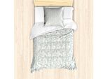 Abakuhaus Set Copripiumino Per Letto Singolo Blumenweinlese, Vintage Feminine, Antiacaro, Adatto A Chi Soffre Di Allergie, Con Federa, 135 Cm X 200 Cm - 80 X 80 Cm, Pale Blue Grey Eggshell