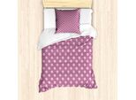 Abakuhaus Set Copripiumino Romantico Per Letti Singoli, Bouquet Di Rose, Antiacaro, Adatto A Chi Soffre Di Allergie, Con Federa, 135 Cm X 200 Cm - 80 X 80 Cm, Rosa Baby, Rose Essiccate
