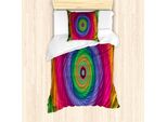 Abakuhaus Set Copripiumino Artistico Astratto Per Letti Singoli, Spirale Vortice, Antiacaro, Adatto A Chi Soffre Di Allergie, Con Federa, 135 Cm X 200 Cm - 80 X 80 Cm, Multicolore