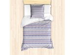 Abakuhaus Set Copripiumino Geometrico Per Letti Singoli, Cerchi Simmetrici Annidati, Antiacaro, Adatto A Chi Soffre Di Allergie, Con Federa, 135 Cm X 200 Cm - 80 X 80 Cm, Color Crema E Multicolore