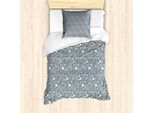 Abakuhaus Set Copripiumino Per Letto Singolo Blumenweinlese, Tonalità Tenui Botanik, Antiacaro, Adatto A Chi Soffre Di Allergie, Con Federa, 135 Cm X 200 Cm - 80 X 80 Cm, Purpleblue Eggshell