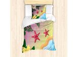 Abakuhaus Set Copripiumino Grafico Da Spiaggia Per Letti Singoli, Lovey Tropic Wasser, Antiacaro, Adatto A Chi Soffre Di Allergie, Con Federa, 135 Cm X 200 Cm - 80 X 80 Cm, Multicolore
