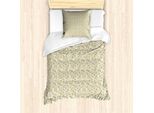 Abakuhaus Set Copripiumino Per Letto Singolo Blumenweinlese, Articoli Da Giardino, Antiacaro, Adatto A Chi Soffre Di Allergie, Con Federa, 135 Cm X 200 Cm - 80 X 80 Cm, Giallo Pallido Blu Ardesia