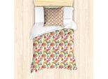 Abakuhaus Set Copripiumino Per Letto Singolo Con Motivo Floreale E Insetti, Piantagione Tropicale, Antiacaro, Adatto A Chi Soffre Di Allergie, Con Federa, 135 Cm X 200 Cm - 80 X 80 Cm, Multicolore
