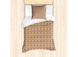 Abakuhaus Set Copripiumino Marocchino Per Letti Singoli, Colorato, Moderno, Orientale, Antiacaro, Adatto A Chi Soffre Di Allergie, Con Federa, 135 Cm X 200 Cm - 80 X 80 Cm, Marigold Multicolor