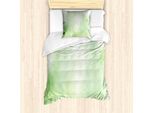 Abakuhaus Set Copripiumino Artistico Astratto Per Letti Singoli, Verde Fumo, Antiacaro, Adatto A Chi Soffre Di Allergie, Con Federa, 135 Cm X 200 Cm - 80 X 80 Cm, Verde Verde