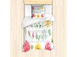 Abakuhaus Set Copripiumino Vintage Rose Per Letti Singoli, Disegno Floreale Acquerellato, Antiacaro E Anallergico, Con Federa, 135 Cm X 200 Cm - 80 X 80 Cm, Multicolore