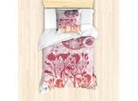 Abakuhaus Set Copripiumino Astratto Per Letti Singoli, Paesaggio Boschivo, Antiacaro, Adatto A Chi Soffre Di Allergie, Con Federa, 135 Cm X 200 Cm - 80 X 80 Cm, Multicolore