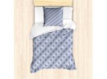 Abakuhaus Set Copripiumino Antico Orientale Per Letti Singoli, Damasco Floreale, Antiacaro, Adatto A Chi Soffre Di Allergie, Con Federa, 135 Cm X 200 Cm - 80 X 80 Cm, Purpleblue Ceil Blu