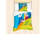 Abakuhaus Set Copripiumino In Colore Naturale Per Letti Singoli, Dreamy Berge, Antiacaro, Adatto A Chi Soffre Di Allergie, Con Federa, 135 Cm X 200 Cm - 80 X 80 Cm, Multicolore