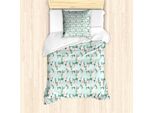 Abakuhaus Set Copripiumino Per Letti Singoli, Morbidi Toni Pastello Floreali, Antiacaro, Adatto A Chi Soffre Di Allergie, Con Federa, 135 Cm X 200 Cm - 80 X 80 Cm, Blu Blush