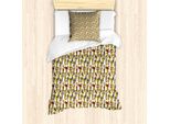 Abakuhaus Eis Set Copripiumino Per Letti Singoli, Estate Fruity Cones, Antiacaro, Adatto A Chi Soffre Di Allergie, Con Federa, 135 Cm X 200 Cm - 80 X 80 Cm, Multicolore