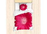 Abakuhaus Set Copripiumino Gerber Daisy Per Letti Singoli, Close Up Blume, Antiacaro, Adatto A Chi Soffre Di Allergie, Con Federa, 135 Cm X 200 Cm - 80 X 80 Cm, Rosa Scuro