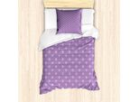 Abakuhaus Set Copripiumino Antico Orientale, Motivo Tradizionale Dell'asia Orientale Ispirato Al Vivace Motivo Paisley, 135 X 200 Cm + 80 X 80 Cm, Viola Lilla