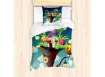 Abakuhaus Set Copripiumino Per Letto Singolo, Tenda Magic Nest Pumpkin, Antiacaro, Adatto A Chi Soffre Di Allergie, Con Federa, 135 Cm X 200 Cm - 80 X 80 Cm, Multicolore