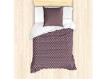 Abakuhaus Set Copripiumino Per Letti Singoli, Motivo Nautico A Rombi, Antiacaro, Adatto A Chi Soffre Di Allergie, Con Federa, 135 Cm X 200 Cm - 80 X 80 Cm, Corallo Crema Melanzana