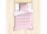 Set Copripiumino Da Picnic Abakuhaus Per Letti Singoli, Motivo Basic Picnic Gingham, Antiacaro, Adatto A Chi Soffre Di Allergie, Con Federa, 135 Cm X 200 Cm - 80 X 80 Cm, Rosa Baby E Bianco