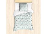 Abakuhaus Set Copripiumino Swans Per Letti Singoli, Con Motivo Unicorno Acquatico, Antiacaro E Anallergico, Con Federa, 135 Cm X 200 Cm - 80 X 80 Cm, Rosa Chiaro Pallido Seafoam