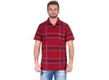 Maglietta Polo Herren Polo-Hemd Kurzarm, Dunkelrot M