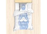 Abakuhaus Set Copripiumino Per Letto Singolo Per La Festa Del Papà, Sei Il Papà Migliore, Antiacaro, Adatto A Chi Soffre Di Allergie, Con Federa, 135 Cm X 200 Cm - 80 X 80 Cm, Blu Ceil Blau