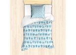 Abakuhaus Set Copripiumino Nautico Per Letti Singoli, Coralli E Piante Oceaniche, Antiacaro, Adatto A Chi Soffre Di Allergie, Con Federa, 135 Cm X 200 Cm - 80 X 80 Cm, Azzurro Mare Blu