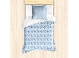 Abakuhaus Set Copripiumino Per Letto Singolo Con Motivo Floreale E Insetti, Farfalla, Antiacaro, Adatto A Chi Soffre Di Allergie, Con Federa, 135 Cm X 200 Cm - 80 X 80 Cm, Blu Ardesia-Blu Ardesia
