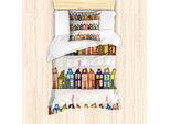 Abakuhaus Amsterdam Set Copripiumino Per Letti Singoli, Case Stravaganti Sulle Strade, Antiacaro, Adatto A Chi Soffre Di Allergie, Con Federa, 135 Cm X 200 Cm - 80 X 80 Cm, Pale Eggshell Multicolor