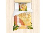 Abakuhaus Set Copripiumino Per Letto Singolo, Morbido Paradiso Tropicale, Antiacaro, Adatto A Chi Soffre Di Allergie, Con Federa, 135 Cm X 200 Cm - 80 X 80 Cm, Multicolore