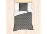 Abakuhaus Set Copripiumino Marocchino Per Letti Singoli, Motivo Floreale Geometrico Ripetuto, Antiacaro, Adatto A Chi Soffre Di Allergie, Con Federa, 135 Cm X 200 Cm - 80 X 80 Cm, Color Guscio D'uovo Grigio Antracite