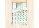 Abakuhaus Set Copripiumino Per Letto Singolo, Dinosauri E Animali Cartoon, Antiacaro E Anallergico, Con Federa, 135 Cm X 200 Cm - 80 X 80 Cm, Giallo, Verde, Azzurro