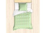 Abakuhaus Set Copripiumino Per Letto Singolo, Motivo Astratto Retrò, Antiacaro E Anallergico, Con Federa, 135 Cm X 200 Cm - 80 X 80 Cm, Verde Mela E Azzurro Cielo