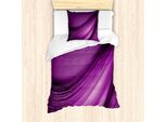 Abakuhaus Set Copripiumino Artistico Astratto Per Letti Singoli, Linee Morbide, Antiacaro, Adatto A Chi Soffre Di Allergie, Con Federa, 135 Cm X 200 Cm - 80 X 80 Cm, Fucsia Viola