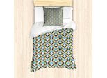 Abakuhaus Set Copripiumino Astratto Per Letti Singoli, Motivo Geometrico, Antiacaro, Adatto A Chi Soffre Di Allergie, Con Federa, 135 Cm X 200 Cm - 80 X 80 Cm, Multicolore
