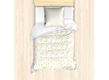 Abakuhaus Set Copripiumino A Pois Gialli Per Letti Singoli, Mini Pois Casuali, Antiacaro, Adatto A Chi Soffre Di Allergie, Con Federa, 135 Cm X 200 Cm - 80 X 80 Cm, Terra Giallo Pallido