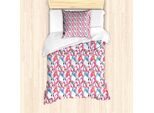 Abakuhaus Set Copripiumino Flamingo Per Letti Singoli, Uccelli Acquerellati In Colori Pastello, Antiacaro, Adatto A Chi Soffre Di Allergie, Con Federa, 135 Cm X 200 Cm - 80 X 80 Cm, Multicolore