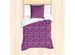 Abakuhaus Set Copripiumino Astratto Per Letti Singoli, Strisce Ondulate, Antiacaro, Adatto A Chi Soffre Di Allergie, Con Federa, 135 Cm X 200 Cm - 80 X 80 Cm, Multicolore