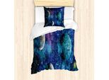 Abakuhaus Set Copripiumino Astral Per Letti Singoli, Tema Universo, Antiacaro, Adatto A Chi Soffre Di Allergie, Con Federa, 135 Cm X 200 Cm - 80 X 80 Cm, Multicolore