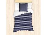 Set Copripiumino Abakuhaus Boho Per Letti Singoli, Ispirato Al Motivo Damascato Orientale, Antiacaro, Adatto A Chi Soffre Di Allergie, Con Federa, 135 Cm X 200 Cm - 80 X 80 Cm, Indaco E Bianco