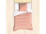 Abakuhaus Set Copripiumino Marocchino Per Letti Singoli, Arte Tradizionale Moderna, Antiacaro, Adatto A Chi Soffre Di Allergie, Con Federa, 135 Cm X 200 Cm - 80 X 80 Cm, Champagne Coral