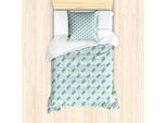 Abakuhaus Set Copripiumino Queen Bee Per Letti Singoli, Amanti Del Miele E Corone, Antiacaro, Adatto A Chi Soffre Di Allergie, Con Federa, 135 Cm X 200 Cm - 80 X 80 Cm, Azzurro E Multicolore