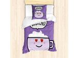 Abakuhaus Set Copripiumino Per Letto Singolo, Morgen Wochenende, Antiacaro, Adatto A Chi Soffre Di Allergie, Con Federa, 135 Cm X 200 Cm - 80 X 80 Cm, Viola Lilla