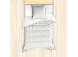 Abakuhaus Set Copripiumino Per Letto Singolo, Sketchy Hand Drawn Branchen, Antiacaro, Adatto A Chi Soffre Di Allergie, Con Federa, 135 Cm X 200 Cm - 80 X 80 Cm, Slate Brown White