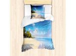 Abakuhaus Set Copripiumino Fiji Per Letti Singoli, Estate Tranquilla, Antiacaro, Adatto A Chi Soffre Di Allergie, Con Federa, 135 Cm X 200 Cm - 80 X 80 Cm, Blu Azzurro Multicolore