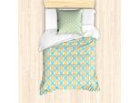Abakuhaus Set Copripiumino Vittoriano Per Letti Singoli, Thin Line Curlicue Damast, Antiacaro, Adatto A Chi Soffre Di Allergie, Con Federa, 135 Cm X 200 Cm - 80 X 80 Cm, Dunkler Seafoam Marigold