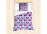 Abakuhaus Set Copripiumino Per Letto Singolo, Crisantemi Primaverili, Antiacaro, Adatto A Chi Soffre Di Allergie, Con Federa, 135 Cm X 200 Cm - 80 X 80 Cm, Multicolore