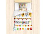 Abakuhaus Set Copripiumino Cinco De Mayo Per Letti Singoli, Design Folk Messicano, Antiacaro E Anallergico, Con Federa, 135 Cm X 200 Cm - 80 X 80 Cm, Multicolore