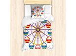 Abakuhaus Set Copripiumino Per Letto Singolo, Childish Lustige Fahrt, Antiacaro, Adatto A Chi Soffre Di Allergie, Con Federa, 135 Cm X 200 Cm - 80 X 80 Cm, Multicolore