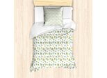 Abakuhaus Set Copripiumino Philodendron Per Letti Singoli, Cartoon Exotische Sommer, Antiacaro, Adatto A Chi Soffre Di Allergie, Con Federa, 135 Cm X 200 Cm - 80 X 80 Cm, Multicolore